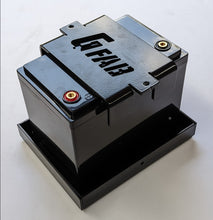 Load image into Gallery viewer, GFAB  small Battery Tray + Hooks (suits 12v 110ah and smaller))
