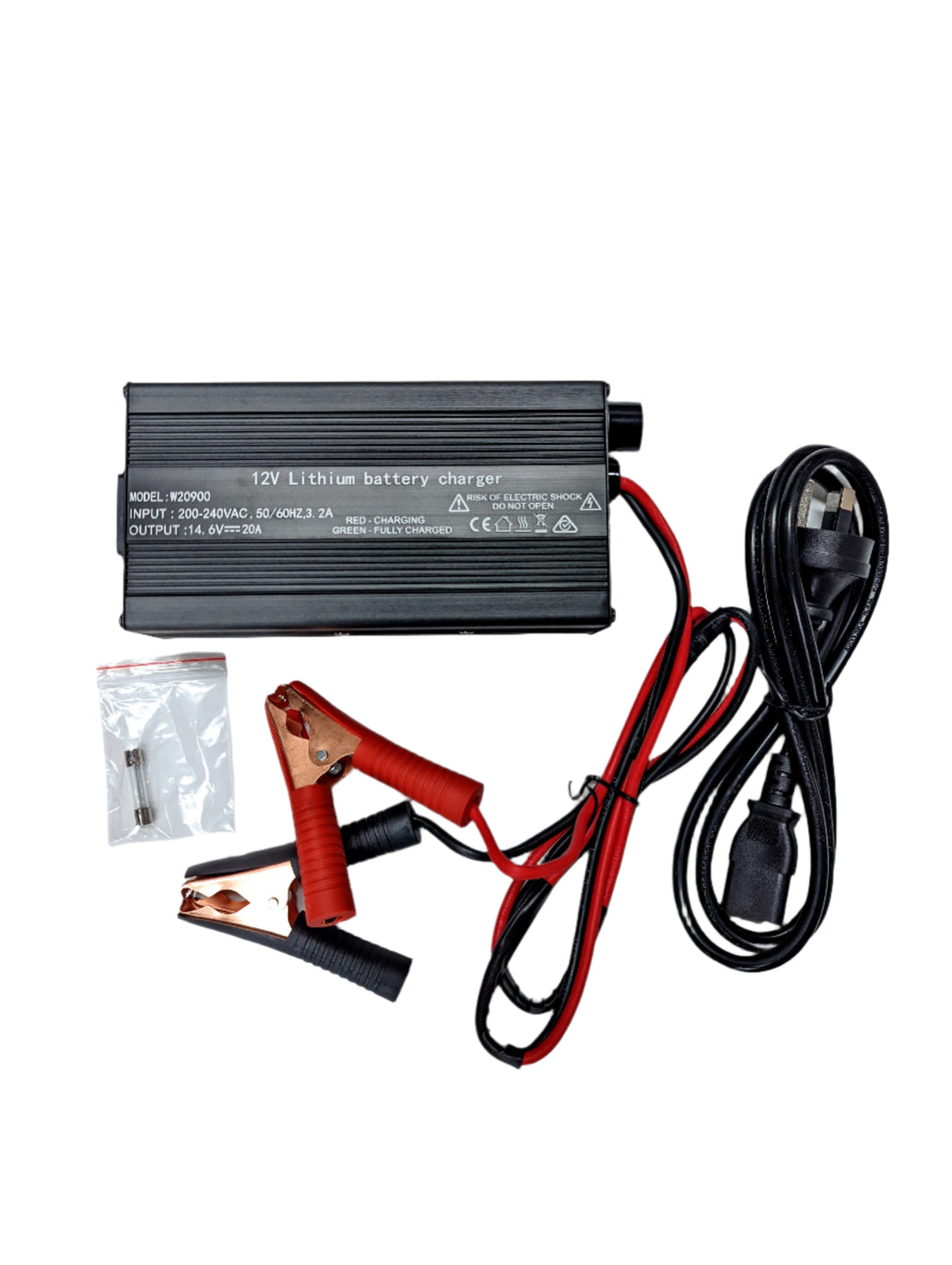  12V Battery Charger, 14.6V 20A Lithium,LiFePO4,Lead